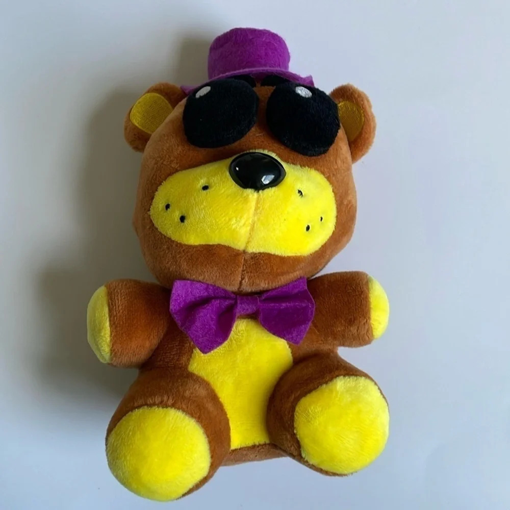 Five Nights at Freddys Golden Freddy Stuffed Bear Animal Stuffy Bowtie Tophat